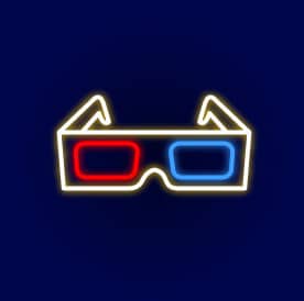 3D Glasses Icon for Non-Members